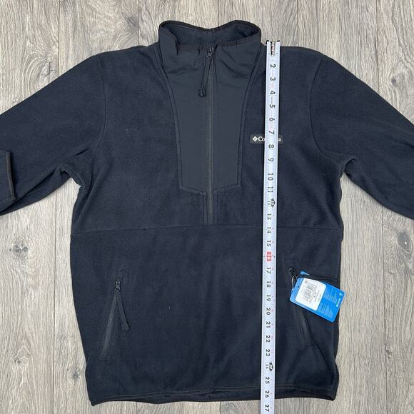 Columbia 1/2 Fleece Sweater Size Small Mens Black Sequoia Grove $60 - Picture 3 of 16